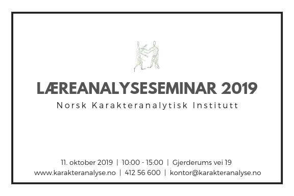 Læreanalyseseminaret 2019, 11. oktober 2019 (10:00 - 15:00)