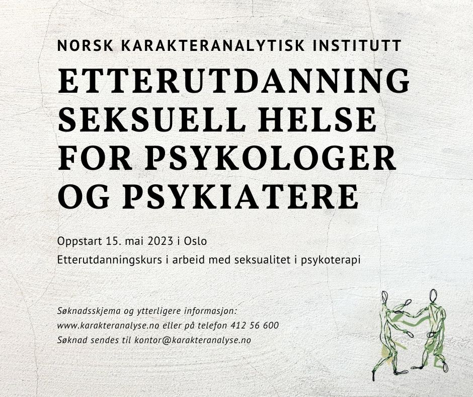 Etterutdanning seksuell helse for psykologer og psykiatere 2023